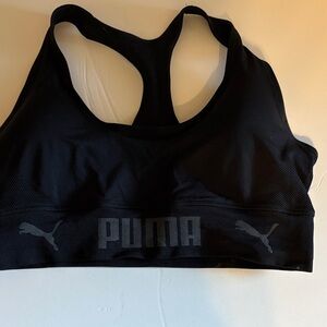 PUMA Women's Sleek Black Sports Bra